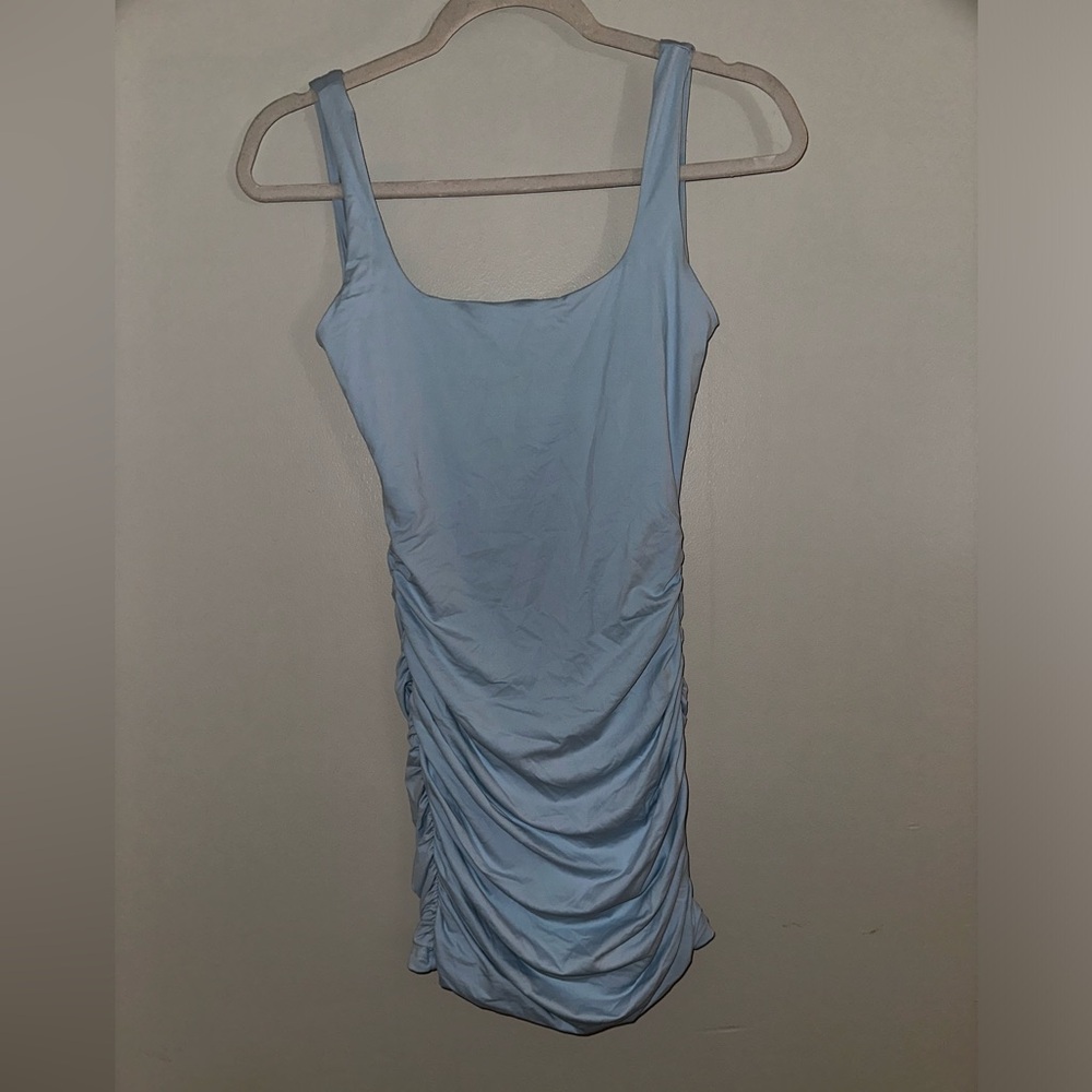 Baby Boo | light blue ruched dress
